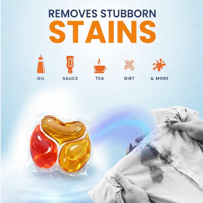 3-in-1 Laundry Detergent, Stain Remover, Brightening & Softener Capsules